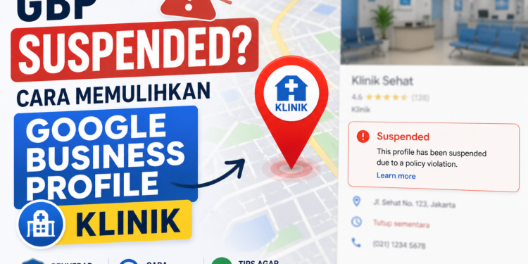 cara mengatasi google business profile suspended klinik
