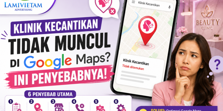 kenapa klinik kecantikan tidak muncul di google maps padahal sudah daftar