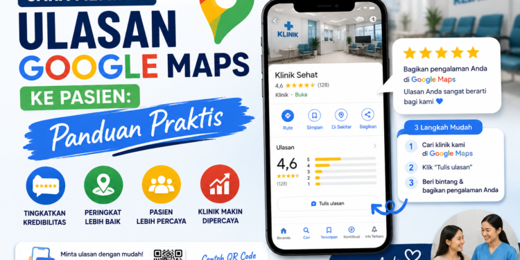 cara minta ulasan google maps ke pasien lewat whatsapp